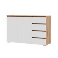 Хелен КМ 06 Комод 4 ящика (1502х958х460) белый/дуб крафт золото